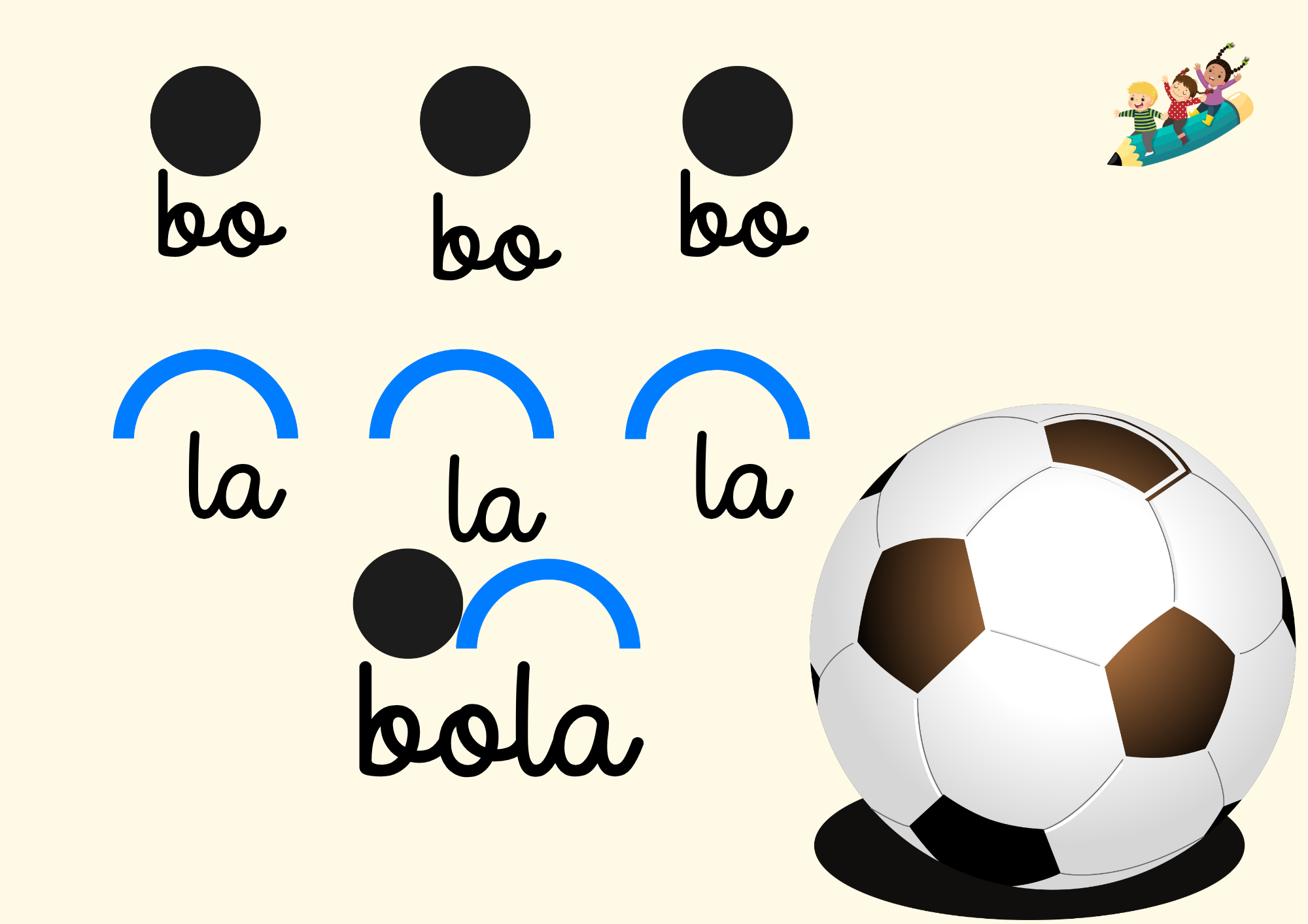 Atividade de grafismo fonético com bola