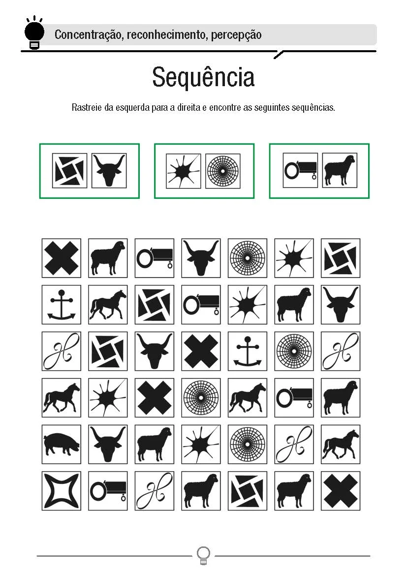 Exemplo de atividade de estimulação cognitiva